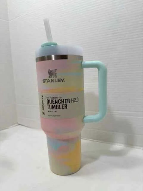 Stanley Quencher H2.0 FlowState Tumbler 40 oz – Pastel Pop Insulated Stainless Steel Travel Cup with Handle & Straw